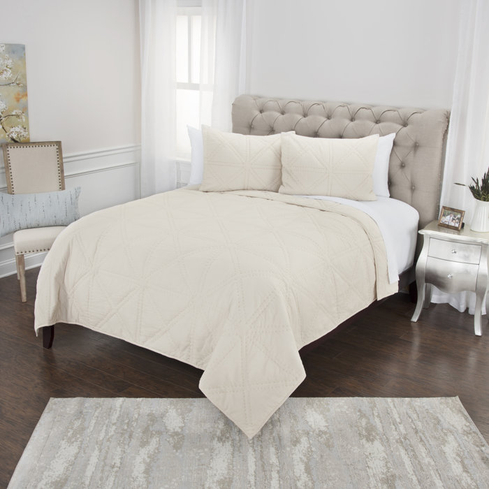 Fenton 100 Cotton Reversible Modern & Contemporary Quilt Set & Reviews